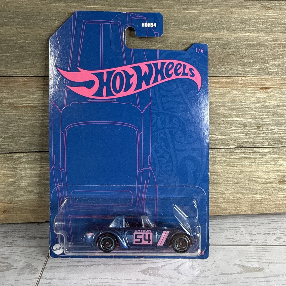 Hot Wheels 2022 HW 54th Anniversary Blue & Pink 1/6 Datsun Fairlady 2000